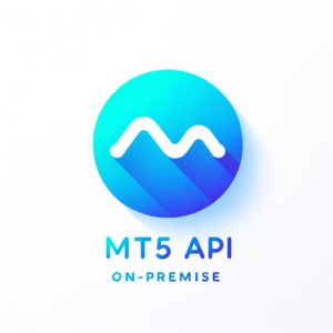 Need simple one color logo for product "MT5 API On-Premise" with white background and just with one color Vivid Cerulean.